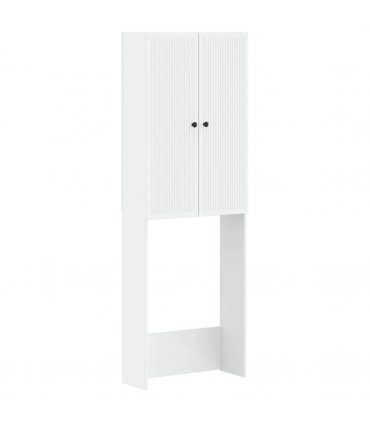 vidaXL Toilet Cabinet EDE White 66 x 25.5 x 190 cm Engineered Wood