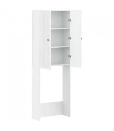 vidaXL Toilet Cabinet EDE White 66 x 25.5 x 190 cm Engineered Wood