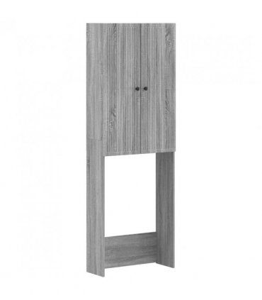 vidaXL Toilet Cabinet EDE Grey Sonoma 66 x 25.5 x 190 cm