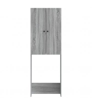 vidaXL Toilet Cabinet EDE Grey Sonoma 66 x 25.5 x 190 cm