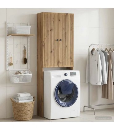 vidaXL Toilet Cabinet EDE Artisan Oak 66 x 25.5 x 190 cm