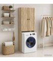 vidaXL Toilet Cabinet EDE Sonoma Oak 66 x 25.5 x 190 cm
