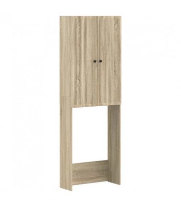 vidaXL Toilet Cabinet EDE Sonoma Oak 66 x 25.5 x 190 cm