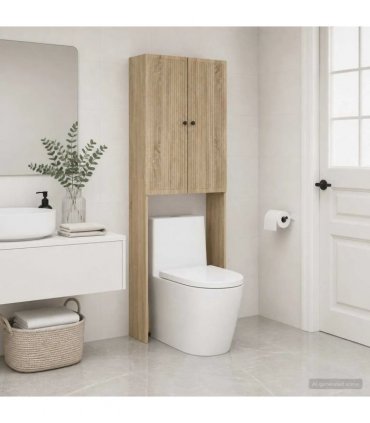 vidaXL Toilet Cabinet EDE Sonoma Oak 66 x 25.5 x 190 cm