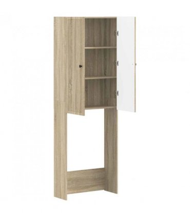 vidaXL Toilet Cabinet EDE Sonoma Oak 66 x 25.5 x 190 cm