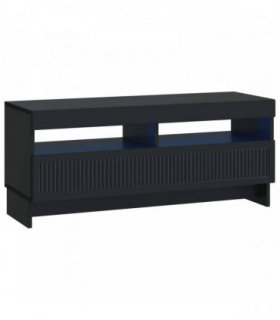 vidaXL LED TV Cabinet Black Engineered Wood — V0672275741