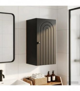 vidaXL Bathroom Wall Cabinet ALKMAAR Black 30 x 31 x 59 cm