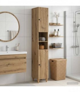 vidaXL Bathroom Cabinet with Open Shelf ALKMAAR Artisan Oak