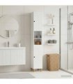vidaXL Bathroom Cabinet with Open Shelf ALKMAAR High Gloss White