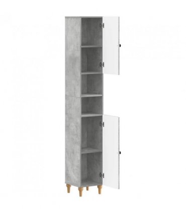 vidaXL Bathroom Cabinet with Open Shelf ALKMAAR Concrete Grey