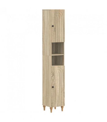 vidaXL Bathroom Cabinet with Open Shelf ALKMAAR Sonoma Oak
