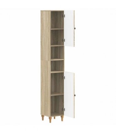 vidaXL Bathroom Cabinet with Open Shelf ALKMAAR Sonoma Oak