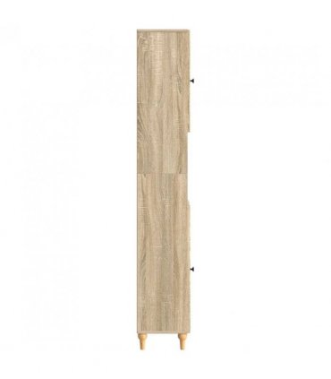 vidaXL Bathroom Cabinet with Open Shelf ALKMAAR Sonoma Oak