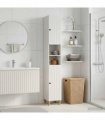 vidaXL Bathroom Cabinet with Open Shelf ALKMAAR White 30 x 31 x 190 cm