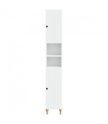 vidaXL Bathroom Cabinet with Open Shelf ALKMAAR White 30 x 31 x 190 cm