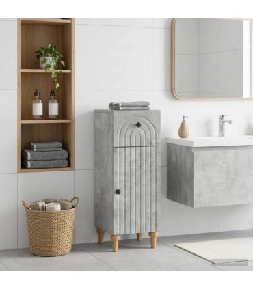 vidaXL Bathroom Storage Cainet ALKMAAR Concrete Grey 30 x 31 x 80 cm