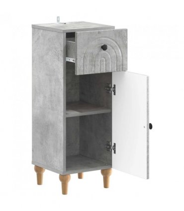 vidaXL Bathroom Storage Cainet ALKMAAR Concrete Grey 30 x 31 x 80 cm