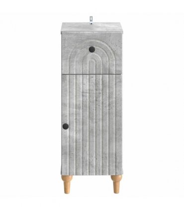 vidaXL Bathroom Storage Cainet ALKMAAR Concrete Grey 30 x 31 x 80 cm
