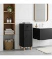 vidaXL Bathroom Storage Cainet ALKMAAR Black 30 x 31 x 80 cm