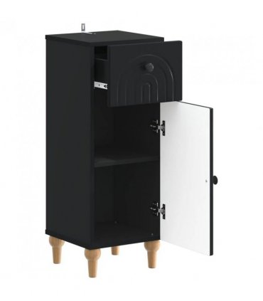 vidaXL Bathroom Storage Cainet ALKMAAR Black 30 x 31 x 80 cm