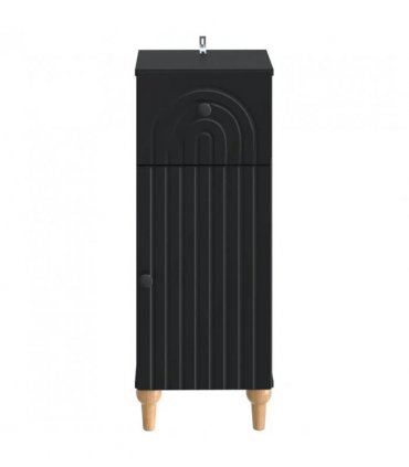 vidaXL Bathroom Storage Cainet ALKMAAR Black 30 x 31 x 80 cm