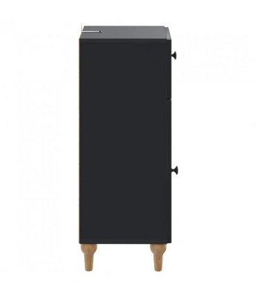 vidaXL Bathroom Storage Cainet ALKMAAR Black 30 x 31 x 80 cm