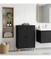 vidaXL Bathroom Storage Cainet ALKMAAR Black 59.5 x 31 x 80 cm