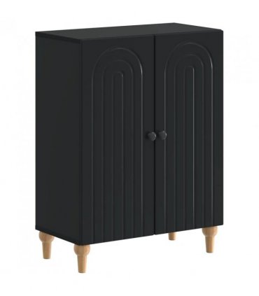 vidaXL Bathroom Storage Cainet ALKMAAR Black 59.5 x 31 x 80 cm