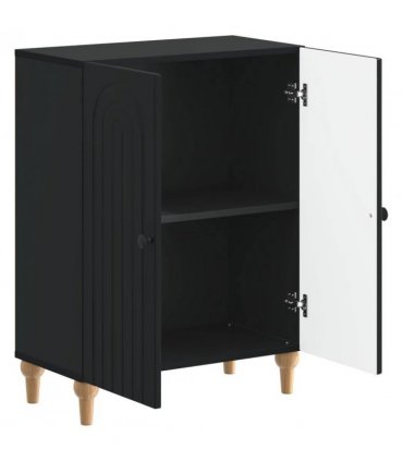 vidaXL Bathroom Storage Cainet ALKMAAR Black 59.5 x 31 x 80 cm