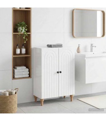 vidaXL Bathroom Storage Cainet ALKMAAR High Gloss White — V0672275806