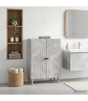 vidaXL Bathroom Storage Cainet ALKMAAR Concrete Grey 59.5 x 31 x 80 cm