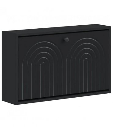 vidaXL Wall-Mounted Shoe Cabinet ALKMAAR 71 x 17 x 43 cm Black