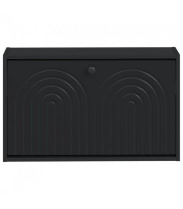 vidaXL Wall-Mounted Shoe Cabinet ALKMAAR 71 x 17 x 43 cm Black