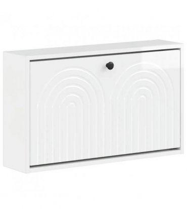 vidaXL Wall-Mounted Shoe Cabinet ALKMAAR 71 x 17 x 43 cm — Colour: High gloss white