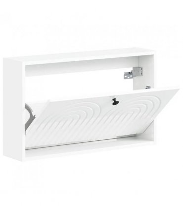vidaXL Wall-Mounted Shoe Cabinet ALKMAAR 71 x 17 x 43 cm — Colour: High gloss white