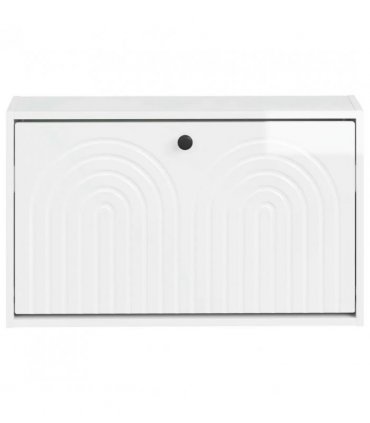 vidaXL Wall-Mounted Shoe Cabinet ALKMAAR 71 x 17 x 43 cm — Colour: High gloss white