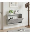 vidaXL Wall-Mounted Shoe Cabinet ALKMAAR 71 x 17 x 43 cm Concrete Grey
