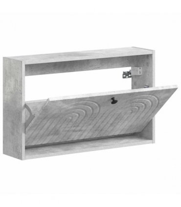 vidaXL Wall-Mounted Shoe Cabinet ALKMAAR 71 x 17 x 43 cm Concrete Grey