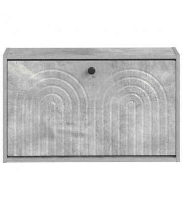vidaXL Wall-Mounted Shoe Cabinet ALKMAAR 71 x 17 x 43 cm Concrete Grey