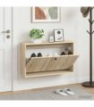vidaXL Wall-Mounted Shoe Cabinet ALKMAAR 71 x 17 x 43 cm Sonoma Oak