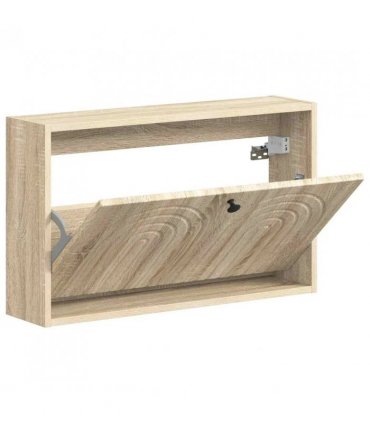 vidaXL Wall-Mounted Shoe Cabinet ALKMAAR 71 x 17 x 43 cm Sonoma Oak