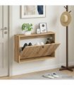 vidaXL Wall-Mounted Shoe Cabinet ALKMAAR 71 x 17 x 43 cm Artisan Oak