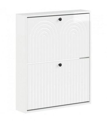 vidaXL Wall-Mounted Shoe Cabinet ALKMAAR 71 x 17 x 86 cm — Colour: High gloss white