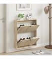 vidaXL Wall-Mounted Shoe Cabinet ALKMAAR 71 x 17 x 86 cm Sonoma Oak