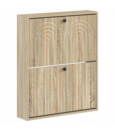 vidaXL Wall-Mounted Shoe Cabinet ALKMAAR 71 x 17 x 86 cm Sonoma Oak