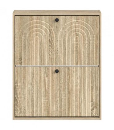vidaXL Wall-Mounted Shoe Cabinet ALKMAAR 71 x 17 x 86 cm Sonoma Oak