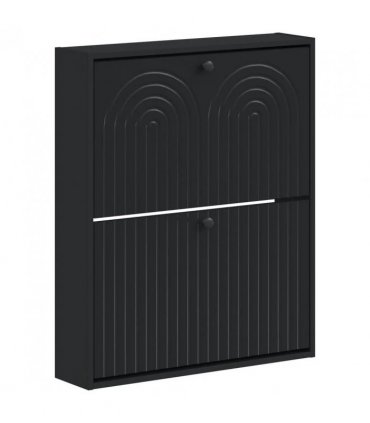 vidaXL Wall-Mounted Shoe Cabinet ALKMAAR 71 x 17 x 86 cm Black