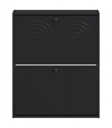 vidaXL Wall-Mounted Shoe Cabinet ALKMAAR 71 x 17 x 86 cm Black
