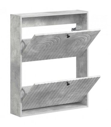 vidaXL Wall-Mounted Shoe Cabinet ALKMAAR 71 x 17 x 86 cm Concrete Grey