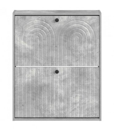 vidaXL Wall-Mounted Shoe Cabinet ALKMAAR 71 x 17 x 86 cm Concrete Grey